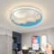 LED Kinder Deckenlampe Stern Mond Deckenlampe, Dimmbar Acryl Deckenleuchte Für Kinder Mit Fernbedienung, Modern Kinderzimmer Deckenbeleuchtung Junge Mädchen Schlafzimmer Deckenleuchte, Blau, 40cm