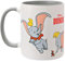 Widdop and Co. - Tazza Disney Dumbo - Tazza da tè grigio/bianco, caffè smaltato in gres porcellanato Dumbo & Timothy Q.Mouse Icons & Villains - Licenza ufficiale Disney Merchendise (325 ml).