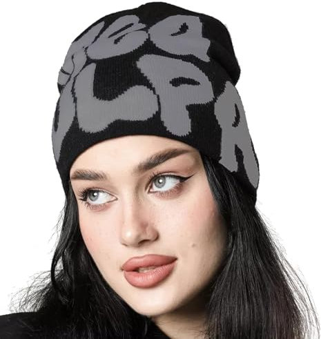 Beanie Mütze für Herren und Damen, Spider Web Hat Beanie Y2k, Mode Spide-Man Beanie Spider Mütze,Warme Y2k Mütze Y2k Beanie Strickmütze,Hip Hop Y2k Beanie Spider Beanie für Herren Damen