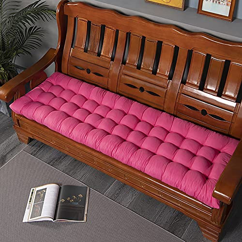 Coussin de rechange rectangulaire antidérapant et réutilisable pour mobilier de jardin en palette - Rose - 48 x 120 cm