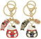 Moydolo 2Pcs Glückskatze Schlüsselanhänger mit Fisch japanische Beckoning Glück Fengshui Keychain für Reichtum Glück
