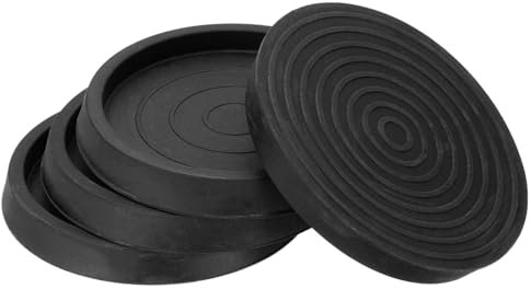 PATIKIL 3 Inch Rubber Furniture Pads, 4 Pack Non-Slip Furniture Coasters Round Anti Skid Caster Cups Furniture Feet Cup Floor Protectors for Bed Couch Stoppers, Black