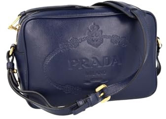 Prada Damen Blau Leder Schultertasche 1BH089