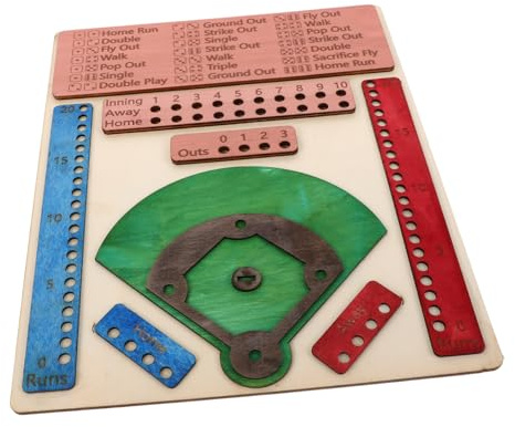 KONTONTY Holz Baseball Brettspiel für Partys und Zusammenkünfte Tischspielbrett mit Wettbewerbselement Tragbar Vielseitig Nutzbar