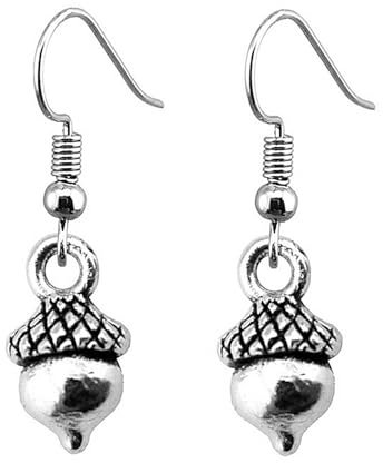 Ohrringe Mode Handgemachte Einfache Design 2 Farben Eichel Anhänger Ohrringe