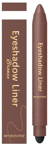 Eyeliner Wasserfest, 2025 Neu Matte Schnell Trocknender Eyeliner, Kajalstift Schwarz mit Schwamm Shadow Liner 2in 1 Eye liner Eyeshadow Wischfester Schwarzer Eye-liner Stift Gel (02#Bronze)