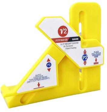 1/2 Gauge Wood Center Point Finder, Precision Tool for Table Saw Blade, Joinery, Router, Bandsaw, Works with Lathes, Ideal for Woodworking Center Locating Tasks