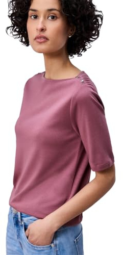 Street One Kurzarm Shirt mit Knopfdetail Dark Clouded Blush 46