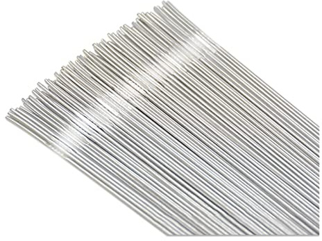 Baguette de soudage TIG en aluminium, tiges fourrées flux, baguette basse température argent plusieurs tailles paquet 100 ou 200 pièces(50cm*1.6mm)