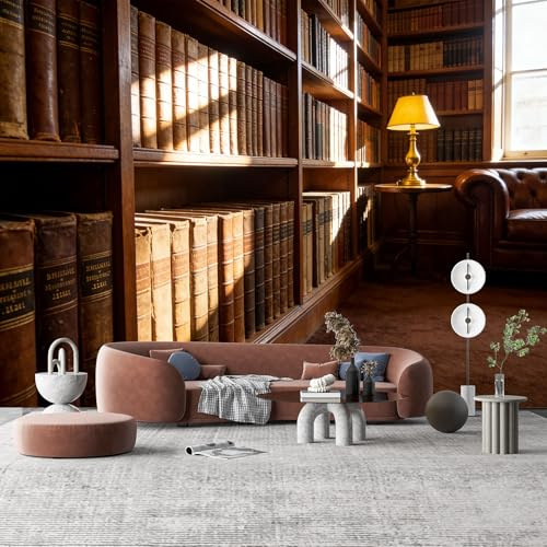 Papier peint mural de taille personnalisée vintage bibliothèque bibliothèque lampe chaude en cuir fauteuil étude intérieur tissu mural auto-adhésif papier peint amovible pour la maison et le bureau