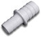 Merriway BH04066 Raccordo in Plastica per Flessibile di Scarico Lavatrice o Lavastoviglie, Bianco, 17 x 22 mm