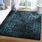 Safavieh Tapis d'intérieur rectangulaire tissé Vintage Adirondack Collection ADR109 - Noir/Bleu Sarcelle - 183 x 274 cm - pour Salon, Chambre à Coucher ou Tout Espace intérieur