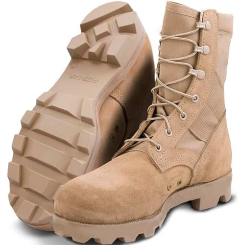 Altama Unisex Jungle PX 10.5 Boots | Rugged Lightweight Full Grain Leather Boots with L-Protection Board & Gusseted Tongue, Tan, Size: 8, Width: W