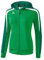 ERIMA Damen Jacke Liga 2.0 Trainingsjacke mit Kapuze, smaragd/evergreen/weiß, 38, 1071853