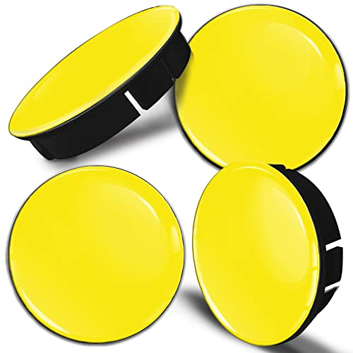 SkinoEu® 4 x 60mm Silikon Nabenkappen Kappen Gelb Felgendeckel Radkappen Radnabendeckel Nabendeckel Auto Tuning C 11