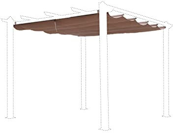 Alice's Garden - Toile de Toit Taupe pour tonnelle 3x3m Condate - Toile de Rechange pergola. Toile de Remplacement