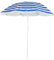 Unibos 1.7m Garden Beach Patio Tilting Tilt Umbrella Parasol Sun Shade Protection UPF40 Blue-White Strip