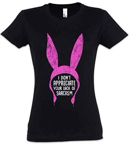Urban Backwoods Lack of Sarcasm Damen T-Shirt Schwarz Größe M
