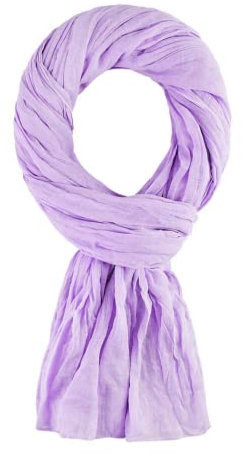 ALLEE DU FOULARD Bufanda Fular Pañuelo Estola Chal 100% Algodón – Lila Violeta - Tamaño 200 X 110 CM – Mujer y Hombre - Cómodo y Ligero