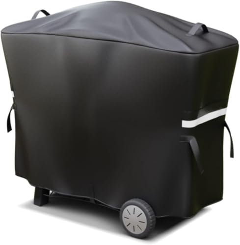 Denmay Housse de Gril 7112 pour grilles de la série Weber Q2000 Q2200 Q2400 Q300 Q3000 Q3200, 145CM 600D étanche et résistant aux UV