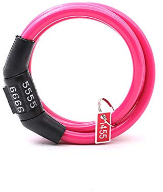 Fahrradschloss Zahlenschloss Fahrradschloss Fahrradschloss SchlüSsel Fahradschloss Kettenschloss Nean Fahrradschloss Fahrradschloss Zahlen Fahrradschloss Lang Fahrrad pink,Freesize