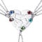 MeMeDIY Personalized Heart Pendant Jigsaw Puzzle Necklace Customized Name for Couple Men Women Engraving for Boyfriend Girlfriend Stainless Steel Lover Set Jewelry Family Love Friendship (5 Pieces)