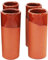Acan Set de 4 Vaso de Tubo Echo en Barro 320 CC 17 x 6 cm