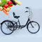 24 Zoll Erwachsene Dreirad 3-Rad 6 Gänge Fahrrad Bike mit Korb gebrauchte fahrradanhänger(schwarz) (schwarz)
