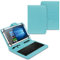 UC-Express Tasche kompatibel mit Acer Iconia Tab P10 P11 A10 Hülle Keyboard Case Tastatur QWERTZ Standfunktion USB Cover Case, Farben:Türkis