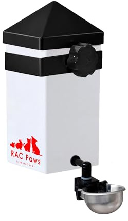 RentACoop No-Drip 32oz Small Animal Drinking Bottle with Auto-Fill Metal Cup for Small Pet/Bunny/Ferret/Hamster/Guinea Pig/Rabbit/Chinchilla/Mouse/Rat. Food Grade Plastic