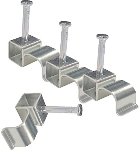 KafTon 25 Pack Metal Cable Clips Mild Carbon Steel (2.5mm)