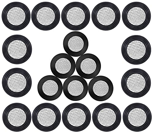 Hezhou 20 Stück Duschkopf Dichtung Schlauchdichtung Filternetz Dichtung Gummischeiben Dichtung Filternetz Edelstahl Filter Garten Schlauch Waschanlage Duschkopf Dichtung für 1/2 Zoll Dusch Brausekopf