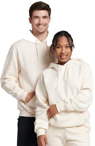 Russell Athletic Dri-Power - Felpa con Cappuccio da Uomo, in Pile, Stile Vintage, XXL, Colore: Bianco, Bianco Vintage, XXL