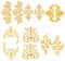 NBEADS 12 Stück Stickerei Spitzen Blumen Patches, 6 Stile Aufbügeln Patches Annähen Aufnäher Goldene Florale Spitzenapplikationen Für Hochzeitskleid Dekoration Reparatur Kleidung Rucksäcke Mützen