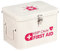 Kamehame Erste-Hilfe-Box, Keep Calm First Aid Medizin-Aufbewahrungsbehälter mit Deckel, Vintage-Metall-Erste-Hilfe-Organizer, Riegelverschluss, abnehmbares Tablett und seitliche Griffe