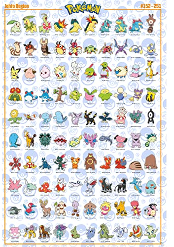 ABYSTYLE GB eye FP4974 Pokémon Johto Englisches Maxi-Poster, 61 cm x 91,5 cm