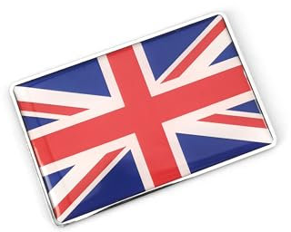 PTDecals 1 PCS The Union Jack Car Sticker England Flag 3D Emblem UK GB Flag Badge Graphic Decals for Vehicle Car Home Office Decoration 7.7x5CM