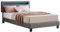 Polsterbett CARIBO 120x200 cm, Bett mit Kunstleder in grau und LED Beleuchtung, Lederimitat, modern, skandinavisch, bequemes gepolstertes Bett