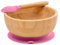 bambuskind Bol pour enfant avec ventouse cerise, avec livre de recettes (français non garanti), assiette antidérapante pour bébé avec cuillère d'apprentissage en bambou, ensemble de vaisselle pour