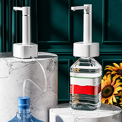 Desktop Elektrischer Wasserspender Wasserflaschen Wasserflaschenspender: Nizirioo Automatischer Einstellbar Intelligenter Wasserspender USB, Tragbarer Wasserpumpen für Home Office Küchen (Weiss)