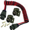 SERTPLAS NATO-Spiralkabel 24 V 35 mm² 4 m – 2 x mit NATO-Steckern – für LKW VG96917