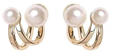 OdDdot Neue Retro Licht Luxus Perle Ohrstecker Einfacher Schmuck Weihnachten Casual Party Für Frauen Leichte Luxus Romantische Ohrringe