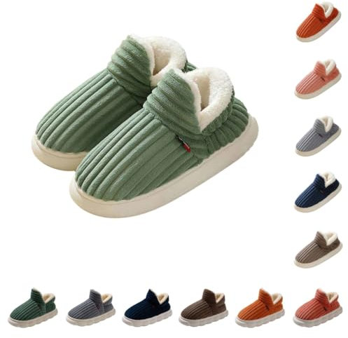 Briskorry Hausschuhe Damen Geschlossen Leicht Kuschelig Filzpantoffeln Winter Wärme Bequem Pantoffeln Plüsch Weiche Herbst und Winter Filzpantoffeln Flache Hüttenschuhe