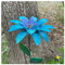 EHOTER Metall-Taglilie Blume Gartenstake Dekoration Blau Eisen