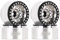 INJORA 1.9 Beadlock Felge - 153g Super Heavy Messing & Aluminium Deep Dish Felge für 1/10 RC Crawler SCX10 TRX4 VS4-10 Gen8,Silber