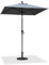 PURPLE LEAF Parasol de Jardin Exterieur Inclinable 180 x 180 cm, Parasol Droit Carré avec Manivelle Mât Central en Aluminium Toile Protection UV pour Balcon Terrasse Patio, Gris clair