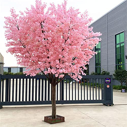 SIBEG Künstlicher Kirschblütenbaum, Sakura-Baum, weinender Kirschbaum, künstliche Kirschblüten-Kunstpflanzen, künstliche Bäume mit echten Holzstämmen und lebensechten Blättern, Nachbildung, 2 x 1,5 m