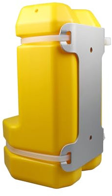 Pacific Handy Cutter gelbe Klingensammelbox mit Wandhalterung für Cuttermesser-Klingen, Sichere Messerentsorgung | mit Anbau Vorrichtung