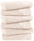 Pure Label 6-TLG. Handtücher Set mit Aufhängeschlaufen aus 100% Baumwolle, saugstark, weich und Oeko-TEX Zertifiziert - 6er Pack Handtücher 50x100 cm aus feinster Baumwolle, Creme