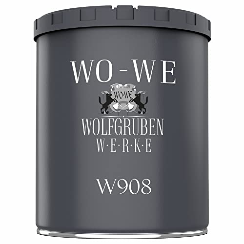 WO-WE Metallschutzlack 4in1 Metalllack Metallfarbe Metallschutzfarbe W908 Dunkelgrau - 750ml